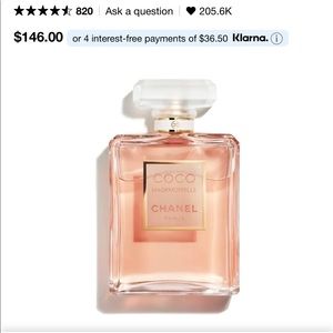 Coco Chanel mademoiselle 3.4 oz perfume